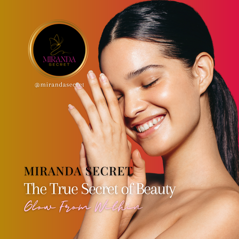 Beautiful lady glowing with Miranda Secret