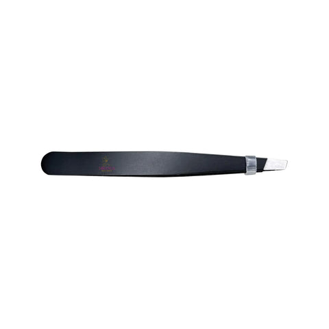 Black eyelash extension tool on a white background