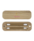 Wooden case with 'Miranda Secret' branding on a white background