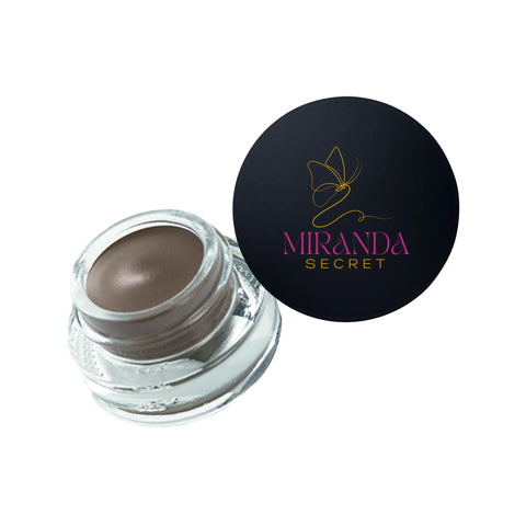 Makeup product with Miranda Secret lid on a white background