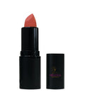 Black lipstick with a pink shade and Miranda Secret logo on a white background