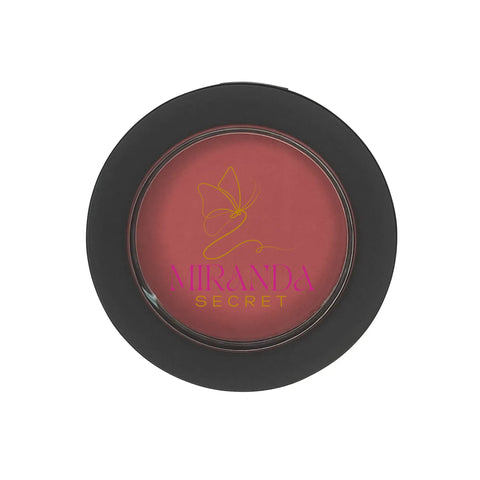 Pink blush compact with Miranda Secret logo on a white background