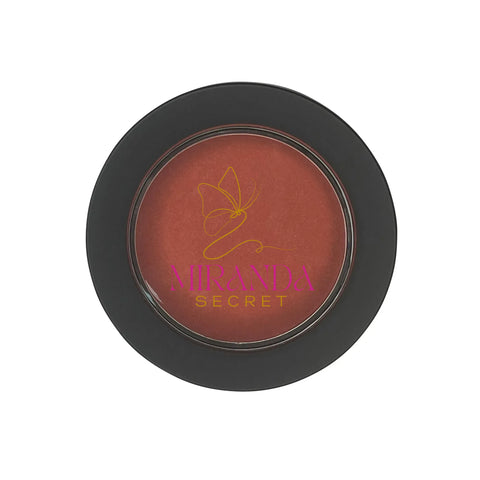 Miranda Secret blush compact with pink blush and black case on a white background
