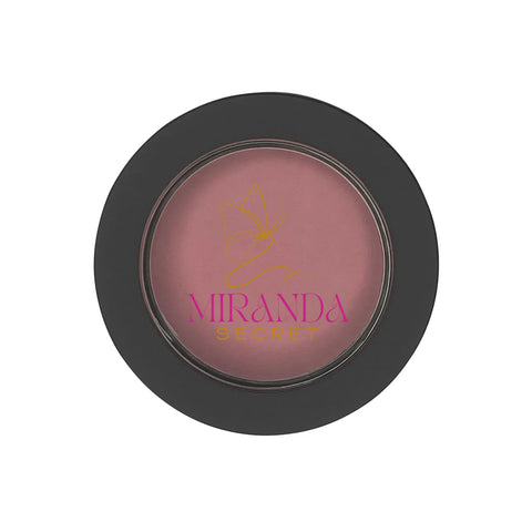 Pink blush compact with Miranda Secret logo on a white background