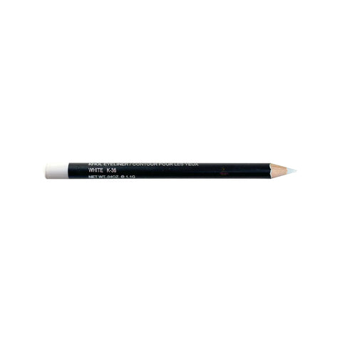 Black eyeliner pencil on a white background