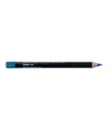 Blue makeup pencil on a white background