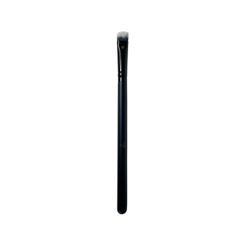 Black makeup brush on a white background