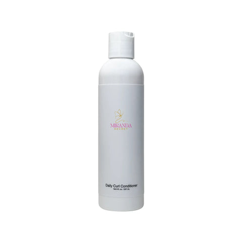 White bottle of Daily Curl Conditioner on a white background