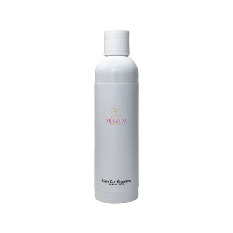 White shampoo bottle with 'Mirantaa' branding on a white background