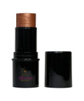 Makeup stick with bronze top and black casing on a white background, featuring Miranda Secret logo.