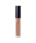 Lip gloss with black cap and visible brand name on a white background