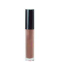 Lip gloss with a black cap on a white background