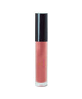 Lip gloss with black cap on a white background