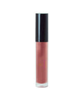 Lip gloss with black cap on a white background