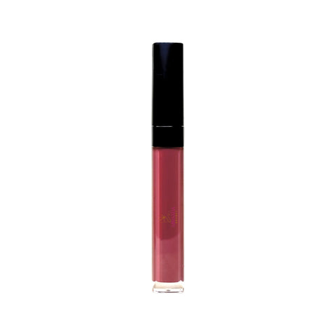 Lip Oil with black cap on a white background