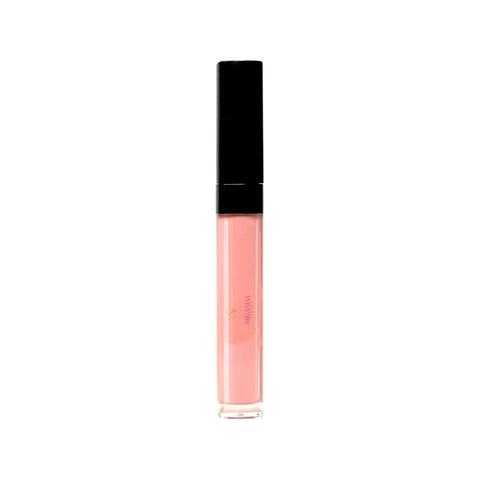 Lip Oil with black cap on a white background
