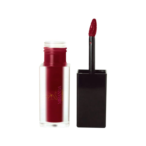 Lipstick with applicator andMiranda logo on a white background