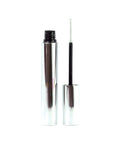 Eyelash curler with clear casing and black applicator on a white background