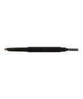 Eyebrow pencil with brown tip and black casing on a white background