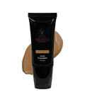 Miranda Secret foundation tube with beige color swatch on a white background