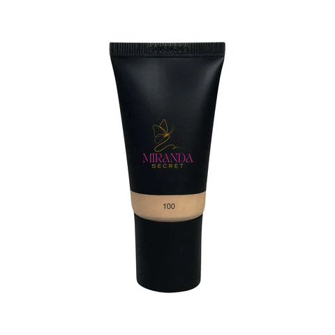 Miranda Secret foundation tube with black packaging on a white background