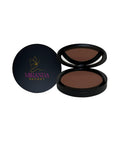 Open compact powder with Miranda Secret logo on a white background