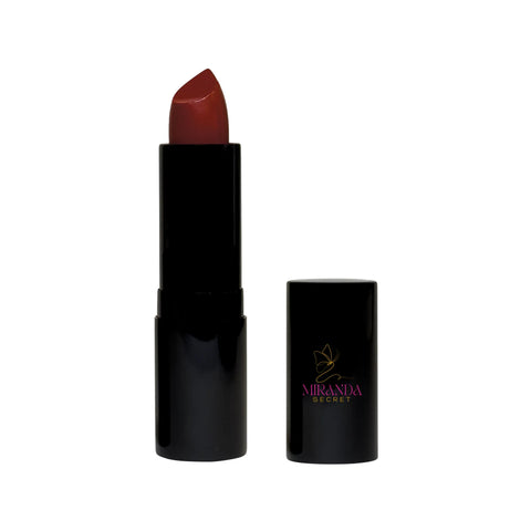 Lipstick with black case on a white background, featuring the Miranda贝翠 brand.
