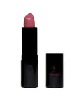 Pink lipstick with black case on a white background, featuring the Miranda Secret logo.
