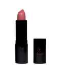 Pink lipstick with black case on a white background, featuring the Miranda Secret