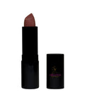 Lipstick with black casing and visible brand logo on a white background