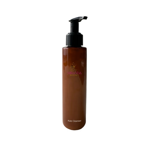 Brown bottle with pump dispenser on a white background