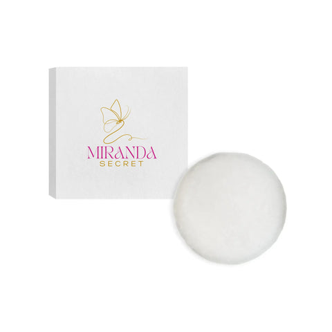 Miranda Secret hair soap with packaging on a white background