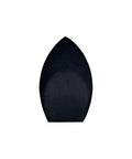 Black makeup sponge on a white background