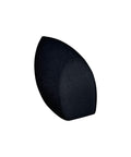 Black wedge-shaped object on a white background