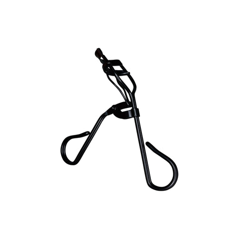 Black eyelash curler on a white background