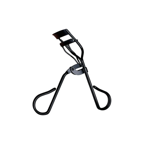 Black eyelash curler on a white background