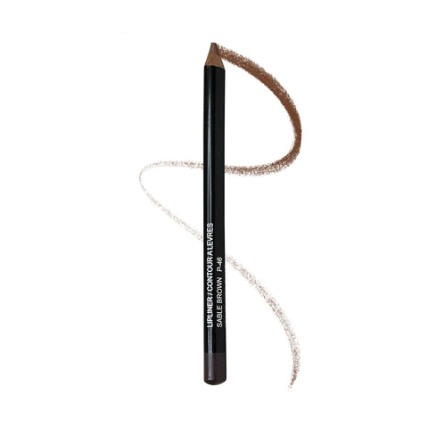 Lip Liner pencil with brown color on a white background