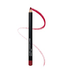 Lip liner pencil with red color on a white background