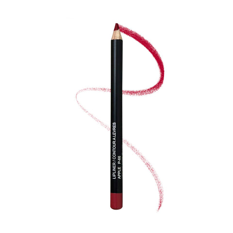 Lip liner pencil with red color on a white background