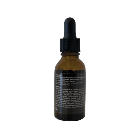 Brown glass dropper bottle with black cap on a white background