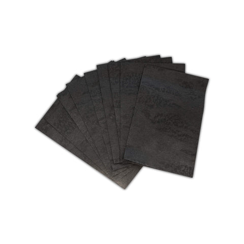 Set of black napkins on a white background