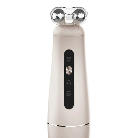 Beauty device with two circular nozzles on a white background