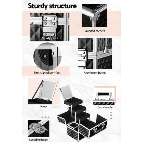 Product image with features highlighted on a white background