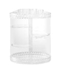 Clear plastic corner organizer on a white background