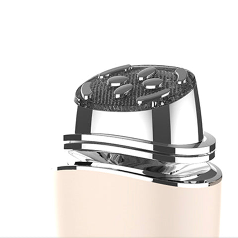 Candle with decorative metal holder on a white background