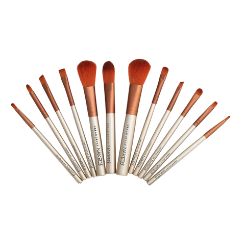 Naked3 Pinnacle Gold 12pc Makeup Brush Set