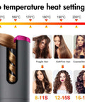 Hair straightener with temperature settings and hair type recommendations.