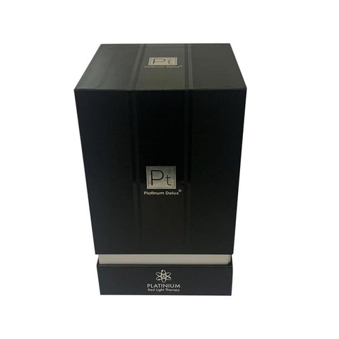 Black rectangular box with 'Platignum Deluxe' branding on a white background